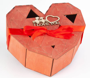 Коробка деревянная *Сердце*