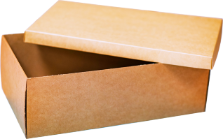 Коробка картонная с тонким бортом, съёмная крышка