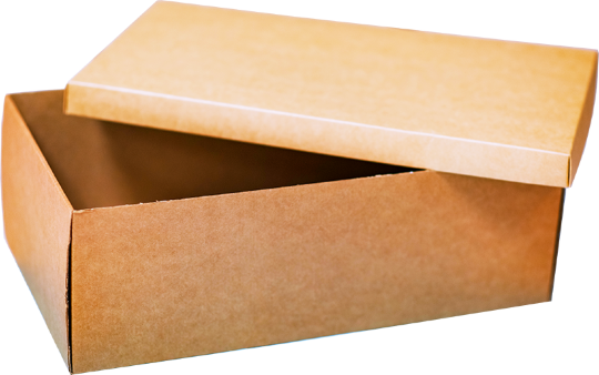 Коробка картонная с тонким бортом, съёмная крышка
