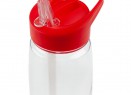 Спортивная бутылка Start, прозрачная с красной крышкой