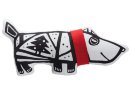 Игрушка «Собака в шарфе», большая, белая с красным
