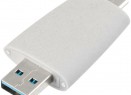 Флешка Pebble Type-C, USB 3.0, светло-серая, 16 Гб